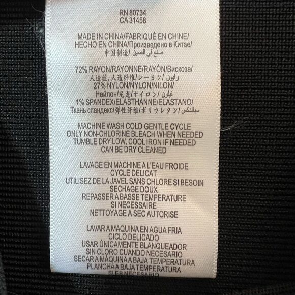 BCBG MaxAzria Skirt XS Black Bodycon Bandage Mini Womens Y2K 2010 - Picture 5 of 5